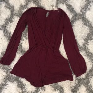 Burgundy Romper